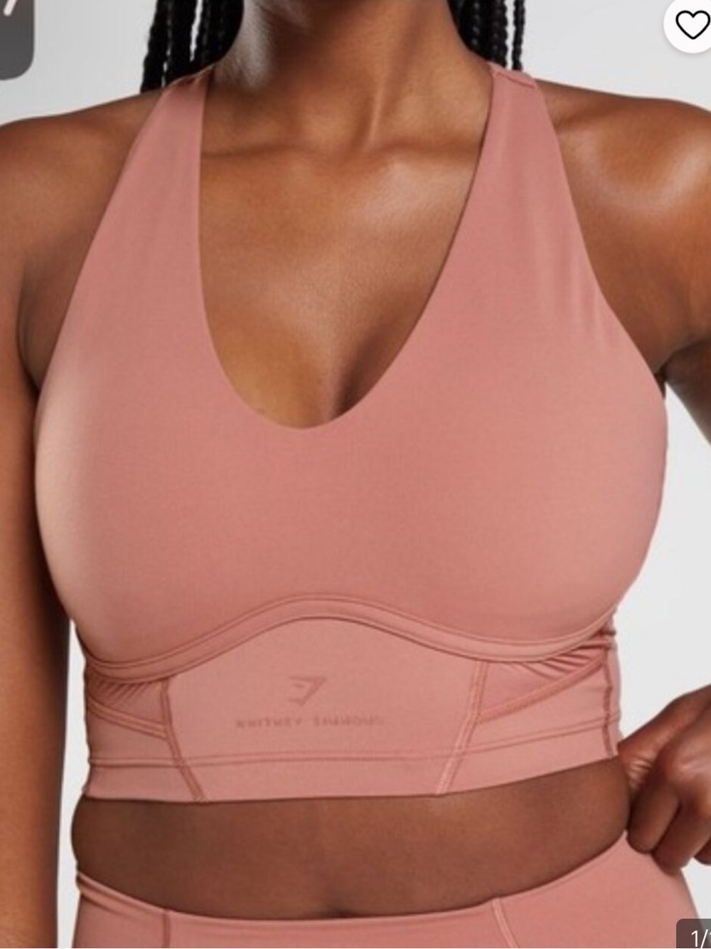 Gymshark Light Pink Strappy Sports Bra